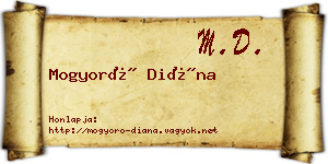 Mogyoró Diána névjegykártya