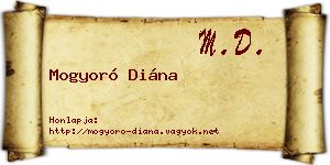 Mogyoró Diána névjegykártya